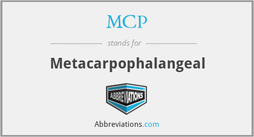 MCP - Metacarpophalangeal