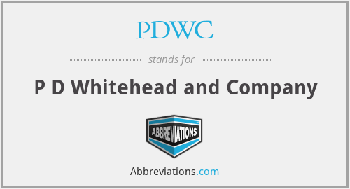 PDWC - P D Whitehead and Company
