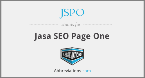 JSPO - Jasa SEO Page One