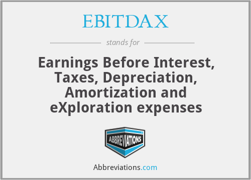 EBITDAX - Earnings Before Interest, Taxes, Depreciation, Amortization and eXploration expenses