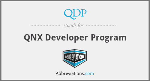 QDP - QNX Developer Program