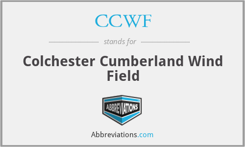 CCWF - Colchester Cumberland Wind Field