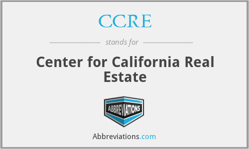 CCRE - Center for California Real Estate