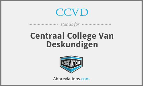 CCVD - Centraal College Van Deskundigen
