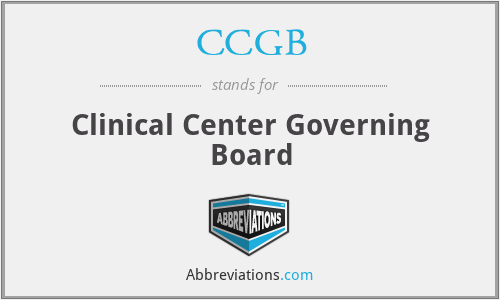 CCGB - Clinical Center Governing Board