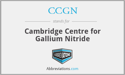 CCGN - Cambridge Centre for Gallium Nitride