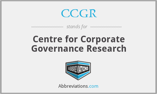 CCGR - Centre for Corporate Governance Research