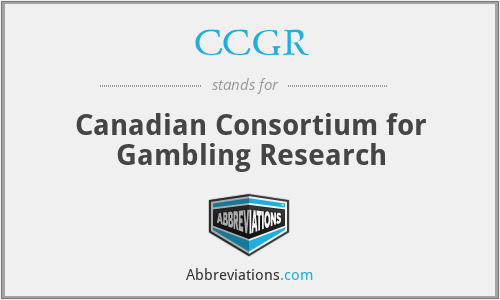CCGR - Canadian Consortium for Gambling Research