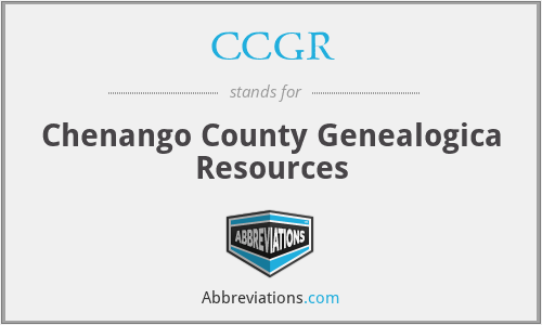 CCGR - Chenango County Genealogica Resources