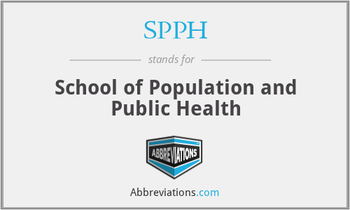 SPPH - School of Population and Public Health