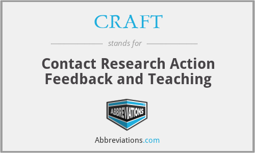 CRAFT - Contact Research Action Feedback and Teaching