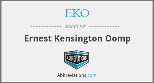 EKO - Ernest Kensington Oomp