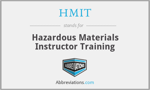 HMIT - Hazardous Materials Instructor Training