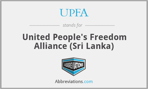 UPFA - United People's Freedom Alliance (Sri Lanka)