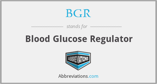 BGR - Blood Glucose Regulator
