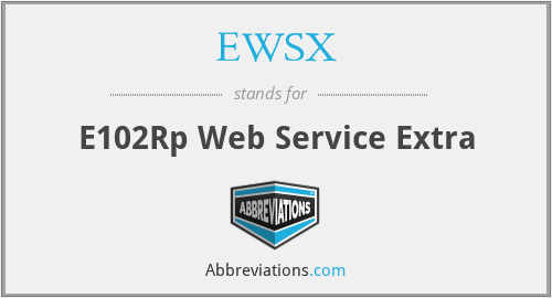 EWSX - E102Rp Web Service Extra