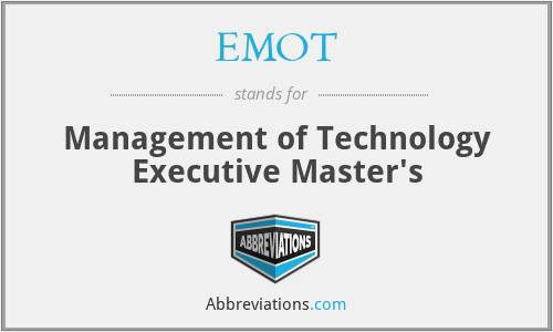 EMOT - Management of Technology Executive Master's
