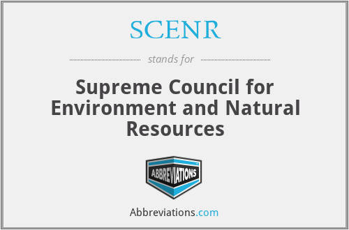 SCENR - Supreme Council for Environment and Natural Resources