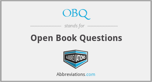 OBQ - Open Book Questions