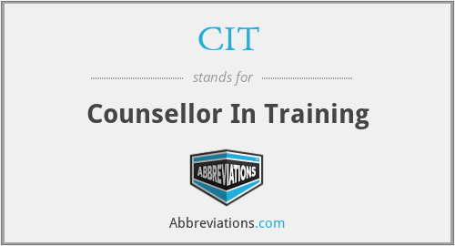 CIT - Counsellor In Training