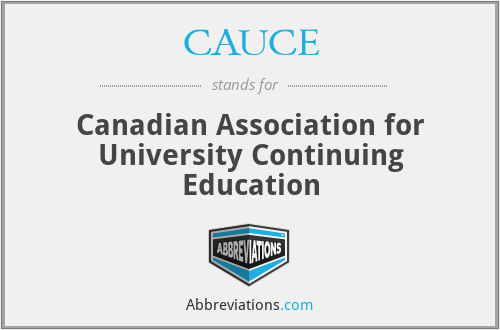 CAUCE - Canadian Association for University Continuing Education