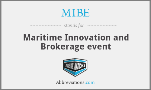 MIBE - Maritime Innovation and Brokerage event