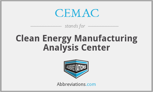 CEMAC - Clean Energy Manufacturing Analysis Center