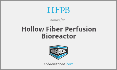 HFPB - Hollow Fiber Perfusion Bioreactor