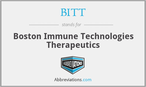 BITT - Boston Immune Technologies Therapeutics