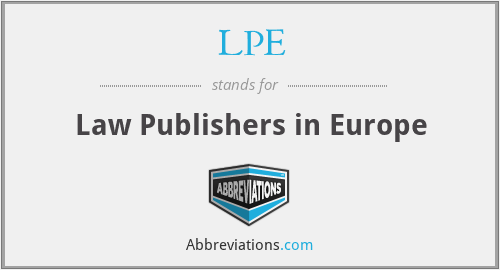 LPE - Law Publishers in Europe