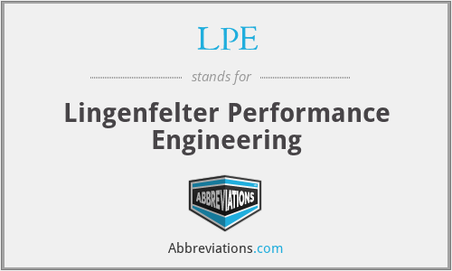 LPE - Lingenfelter Performance Engineering
