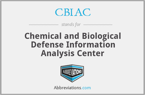 CBIAC - Chemical and Biological Defense Information Analysis Center