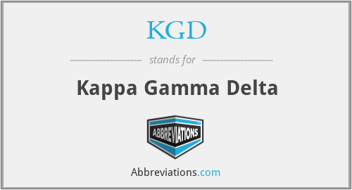 KGD - Kappa Gamma Delta