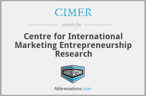 CIMER - Centre for International Marketing Entrepreneurship Research