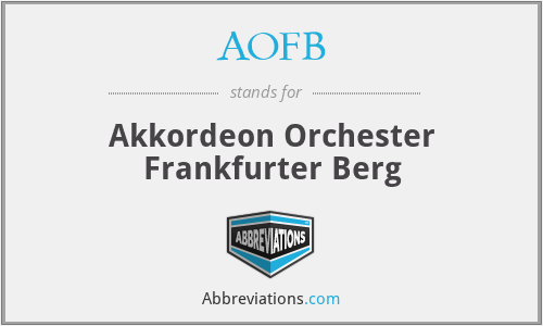 AOFB - Akkordeon Orchester Frankfurter Berg