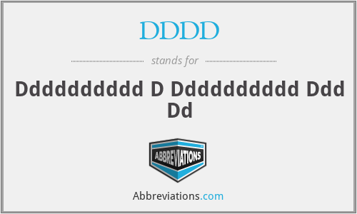 DDDD - Dddddddddd D Dddddddddd Ddd Dd