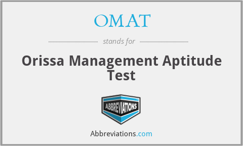 OMAT - Orissa Management Aptitude Test