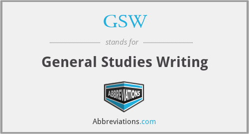 GSW - General Studies Writing