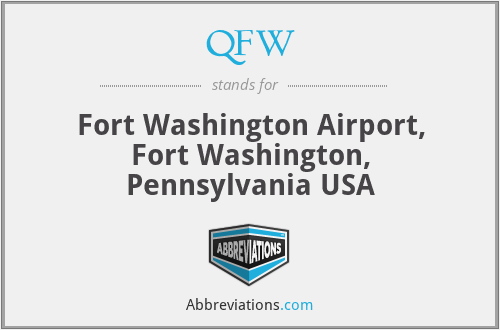 QFW - Fort Washington Airport, Fort Washington, Pennsylvania USA