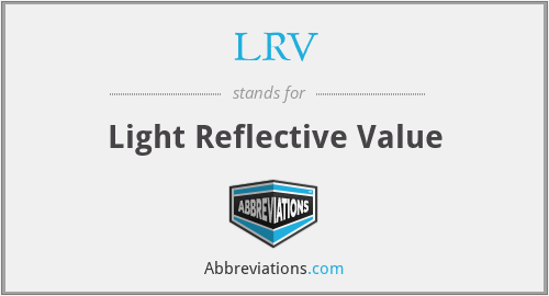 LRV - Light Reflective Value
