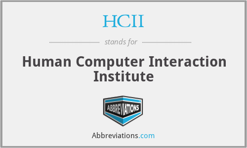 HCII - Human Computer Interaction Institute