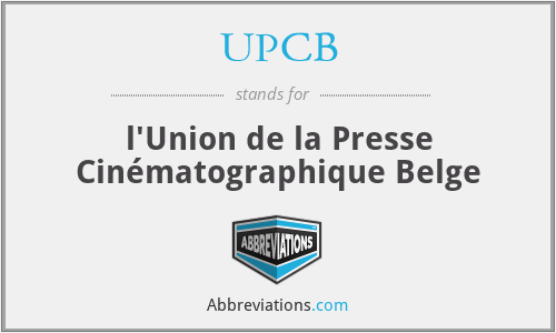 UPCB - l'Union de la Presse Cinématographique Belge