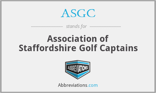 ASGC - Association of Staffordshire Golf Captains