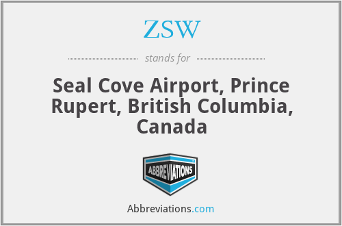 ZSW - Seal Cove Airport, Prince Rupert, British Columbia, Canada