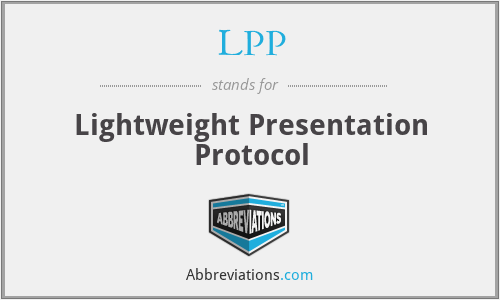 LPP - Lightweight Presentation Protocol