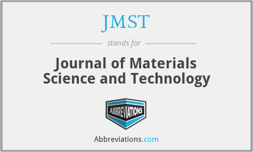 JMST - Journal of Materials Science and Technology