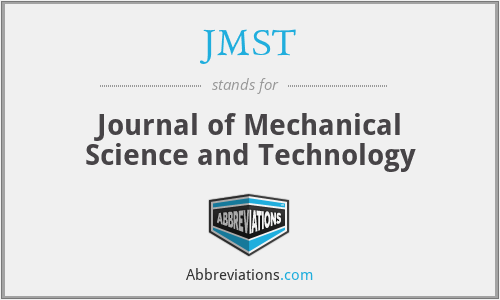 JMST - Journal of Mechanical Science and Technology