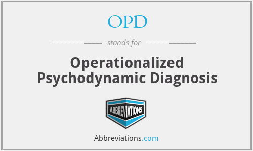 OPD - Operationalized Psychodynamic Diagnosis