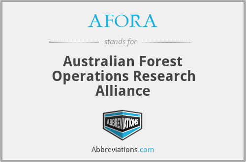 AFORA - Australian Forest Operations Research Alliance