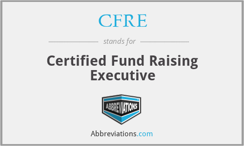 CFRE - Certified Fund Raising Executive